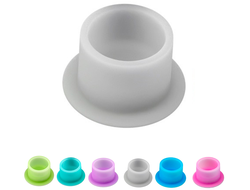 Колпачки силиконовые OZER Round Silicone Ink Caps Gray (50 шт.)