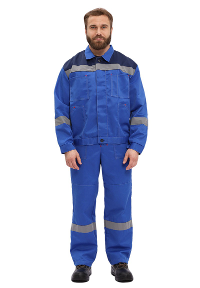 Костюм "ЛЕГИОН" куртка/полукомб. ВАСИЛЕК/Т.СИНИЙ