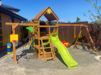 Детская площадка IgraGrad Крафт Pro 4 с трубой мод.2