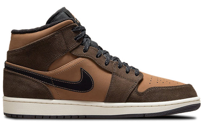 мужские кроссовки Nike Air Jordan 1 Mid SE 'Dark Chocolate' DC7294-200 брендовая обувь