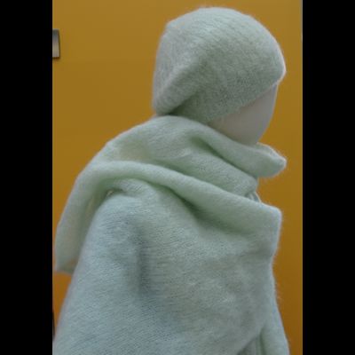 Мятный палантин из мохера Италия Vizio 6946 SX