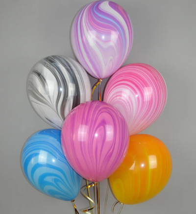 Воздушные шары "Агат" (мраморные шары)