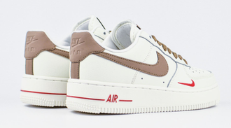 Nike Air Force 1 07 Low White Brown Арт 18