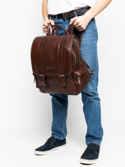Кожаный рюкзак Montalbano Premium brown (арт. 3097-53)