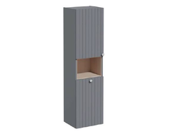 Пенал высокий, Vitra Root Groove, 40 см, с корзиной для белья, матовый серый, левосторонний, 69095