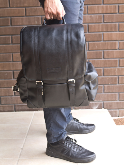 Кожаный рюкзак Montalbano black (арт. 3097-01)