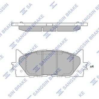 Колодки тормозные передние SANGSIN BRAKE SP2080 TOYOTA CAMRY