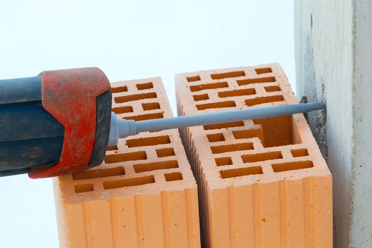 Монтаж хим анкера в бетоне