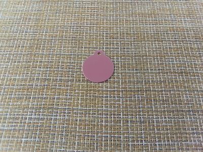 Подвеска кулон круг 32x32мм алюминий розовый