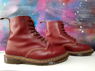 Ботинки Dr. Martens 1460 Smooth Hf бордовые