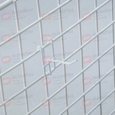 210001 Крючок на решетку краска цвет: белый L=200 мм