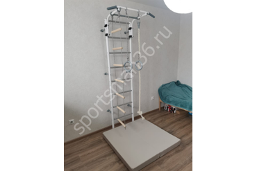 ДСК-12.с "Атлет-2", ступеньки ПВХ, Мат гимнастический 1,0х1,0х0,1 м пастель складной