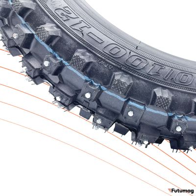 Покрышка шипованная зимняя 16x3 для электровелосипедов Monster / Minako monster , dimax monster , virus monster, Wenbo monster