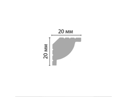 Плинтус потолочный гладкий DECOMASTER D132ДМ (20*20*2000мм)
