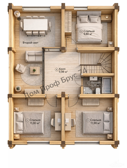 «Классическая Гармония»  10.4 х 7.4 м — 115 м2