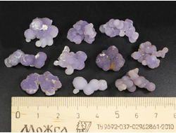 Халцедон фиолетовый виноградный, коллекционный образец в ассортименте, Индонезия (17*20* мм, 2 г) №28597