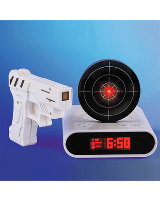 Будильник мишень с лазерным пистолетом Снайпер Gun Alarm Clock оптом