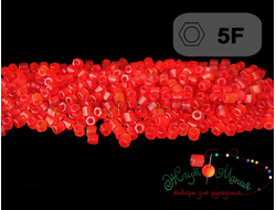 Toho Hexagon 11/0 5F Transparent-Frosted Lt Siam Ruby