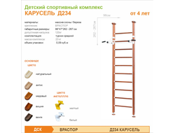 Детский спортивный комплекс КАРУСЕЛЬ Д234 купить в Воронеже