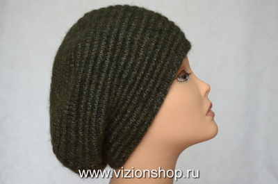 Итальянский вязаный берет в полоску Vizio фото