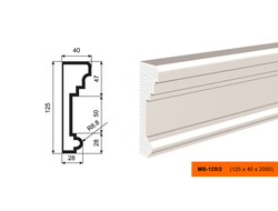Фасадный молдинг из пенополистирола с покрытием LEPNINAPLAST (Лепнинапласт)  МВ-125/2