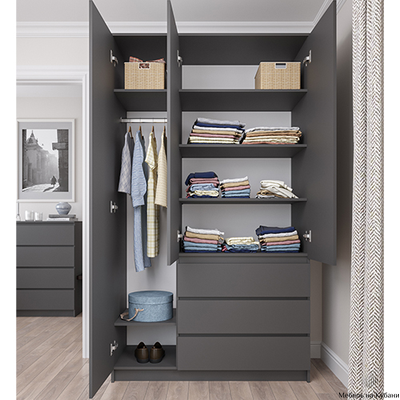 Мадера шкаф ШМ 1200 Графит