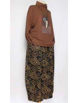 Джемпер вареный хлопок "Девушка" кофе, зеленый, черный до р.54