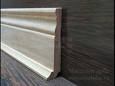 Плинтус с доклейкой клювика 25-30х80 из массива дуба