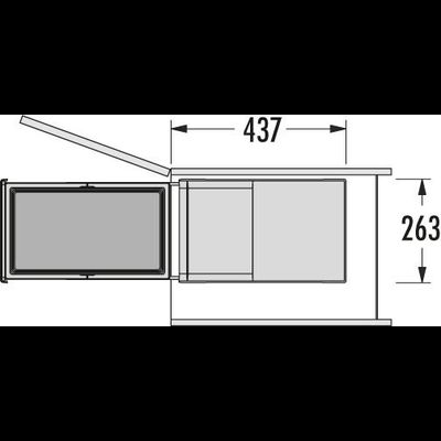 Встраиваемое ведро для мусора 28л Tandem Hailo