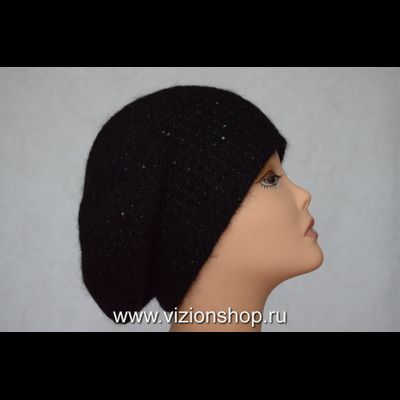 Женский берет осень - зима 2019 - 2020 Vizio Италия 6465 черный
