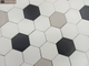 Декоративная облицовочная плитка гексагон Kamastone Соты 11372-1 белый с серым, микс