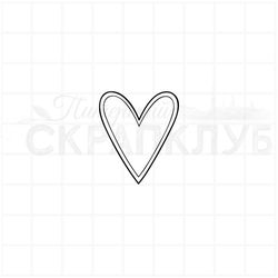 Штамп с сердце с внутренним контуром