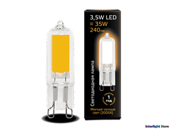 Gauss LED T13 3.5w 830/840 AC220-240v G9