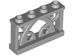 Fence 1 x 4 x 2 Ornamental with 4 Studs, Light Bluish Gray (19121 / 6267404)