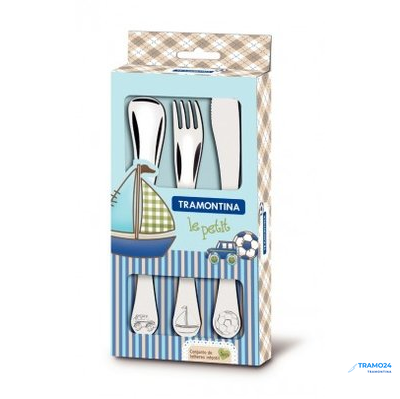 Tramontina  детский набор   Le Petit blue, 3 предмета - 66973/000