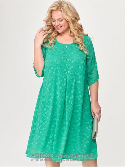 Нарядное шифоновое платье зеленого цвета