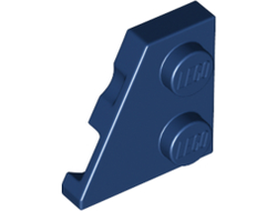 Wedge, Plate 2 x 2  Left, Dark Blue (24299 / 6224384)