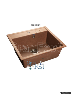 Керамическая мойка Granfest Гранфест QUADRO GF-Q560 1 секционная мойка с отверстием под смеситель