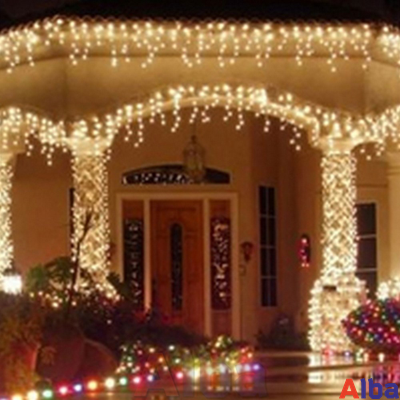 Бахрома 3*0.9 м БЕЛЫЙ ТЕПЛЫЙ, мерцание IP 65