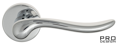 Дверная ручка на круглом основании Fratelli Cattini "MAYA" 7-CR полированный хром