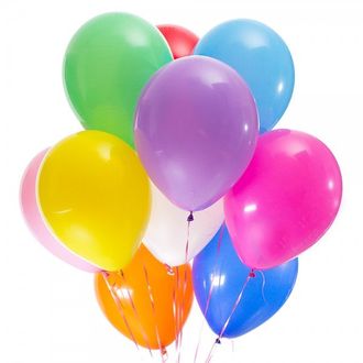10 разноцветных воздушных шаров