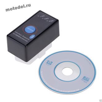 Диагностический сканер (адаптер) 1.5 BT с кнопкой, чип PIC18F25K80, версия 1.5 блютуз (ELM 327 OBD OBD2 Bluetooth, прибор для диагностики автомобиля)