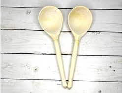 Ложки музыкальные без росписи 190*60 деревянные (комплект 2 шт.) от производителя Хохлома-магазин.рф