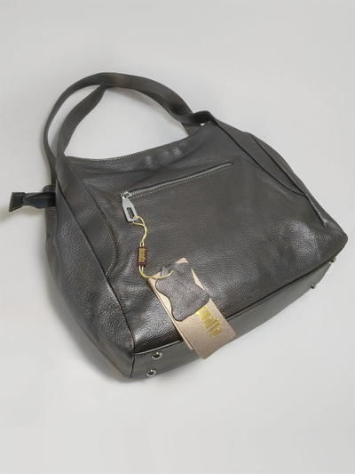 (АРТИКУЛ: 10127/1/5) СУМКА ЖЕНСКАЯ БОЛЬШАЯ, НАТУРАЛЬНАЯ КОЖА, ЧЕРНАЯ, РУЧКИ ЧЕРЕЗ ПЛЕЧО