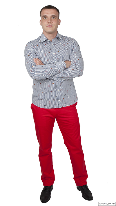 Рубашка мужская с принтом Ретон-SF (39)