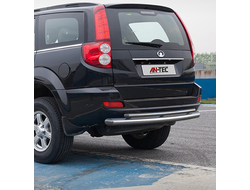 Защита заднего бампера d76/d42 на Great Wall Hover H5 (Ховер Н5)