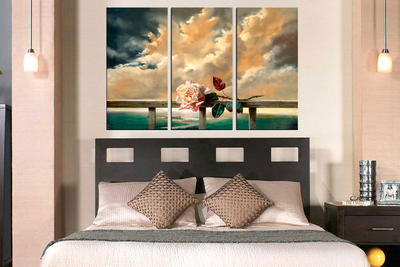 Модульная картина "Ванильные облака"