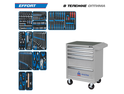 Набор инструментов 235 предметов, "EFFORT", в серой тележке KING TONY 934-235AMG