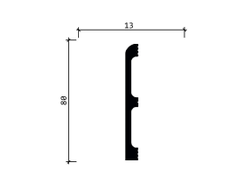 Напольный плинтус Decor Dizayn DD706, 2 метра