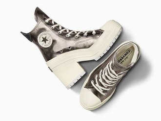 Metallic high top converse sales